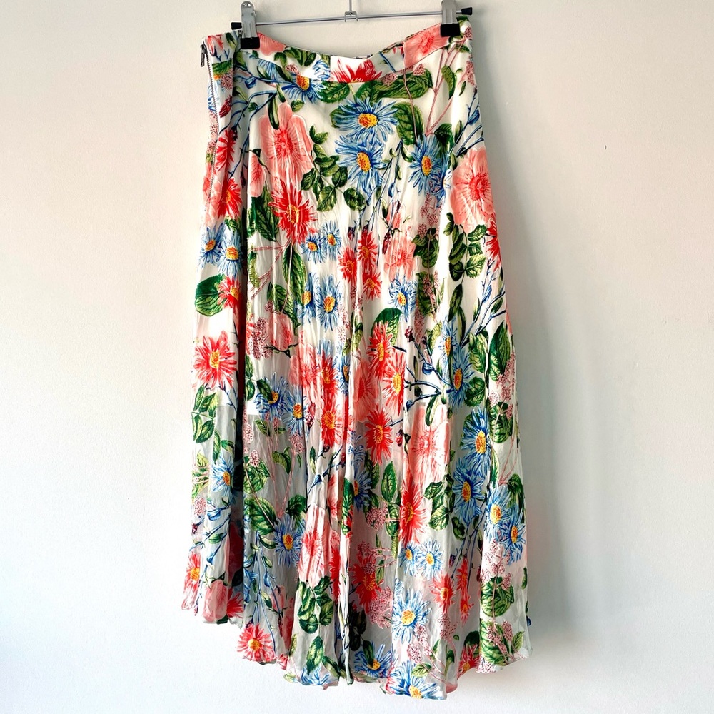 Alice + Olivia Floral Midi Skirt